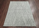 4x6 Gray LoomBloom Hand Knotted Modern & Contemporary Textured Tibetan 100% Wool Oriental Area Rug