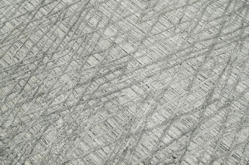 4x6 Gray LoomBloom Hand Knotted Modern & Contemporary Textured Tibetan 100% Wool Oriental Area Rug