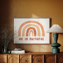 He Is Faithful Boho Rainbow