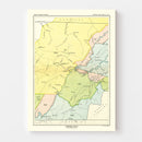 Vintage Cherokee Treaty Cessions Map 1897