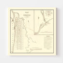 Vintage Map of Memphis, Tennessee 1865