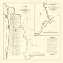 Vintage Map of Memphis, Tennessee 1865