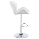 Kerwin - Upholstered Adjustable Bar Stool (Set of 2) - White by HouseOfZazla