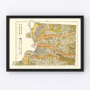 Vintage Map of Shelby County, Tennessee 1916
