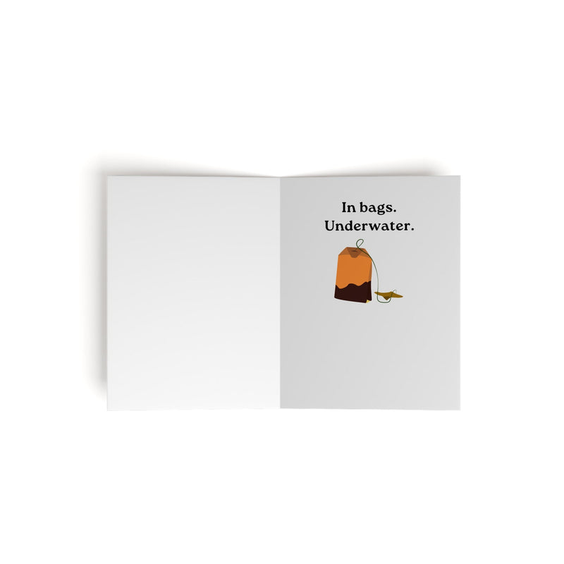 "I Prefer My Tea" Funny Greeting Cards
