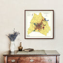 Vintage Map of Nashville, Tennessee 1956