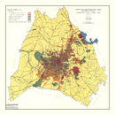 Vintage Map of Nashville, Tennessee 1956