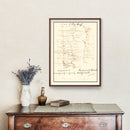 Vintage Map of Perry County, Tennessee 1842