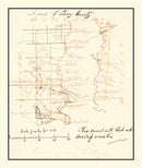 Vintage Map of Perry County, Tennessee 1842