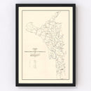 Vintage Map of Moore County, Tennessee 1935