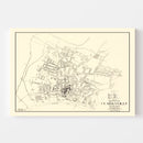 Vintage Map of Clarksville, Tennessee 1938