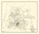 Vintage Map of Clarksville, Tennessee 1938