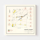 Vintage Map of Fayette County, Tennessee 1997