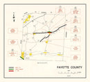 Vintage Map of Fayette County, Tennessee 1997
