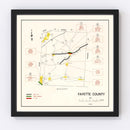 Vintage Map of Fayette County, Tennessee 1997