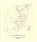 Vintage Map of Lake County, Tennessee 1930