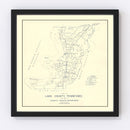 Vintage Map of Lake County, Tennessee 1930