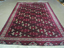7' X 10' Antique Handmade Yamud Turkoman Wool Rug Excellent