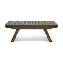 Outdoor Acacia Wood Coffee Table With Open Slat Design