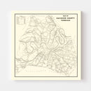 Vintage Map of Davidson County, Tennessee 1920