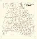 Vintage Map of Davidson County, Tennessee 1920