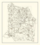 Vintage Map of Coffee County, Tennessee 1938