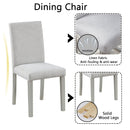 Dining Table Set With Crystal Decoration And Upholstered Chairs by Unique Piece Furniture