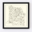 Vintage Map of Coffee County, Tennessee 1938