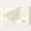 Vintage Map of Greene County, Tennessee 1938