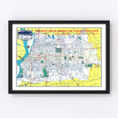 Vintage Map of Memphis, Tennessee 1951