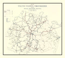 Vintage Map of White County, Tennessee 1936