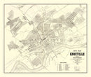 Vintage Map of Knoxville, Tennessee 1895