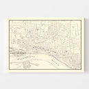Vintage Map of Memphis, Tennessee 1872