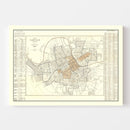 Vintage Map of Nashville, Tennessee 1907