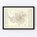 Vintage Map of Nashville, Tennessee 1907