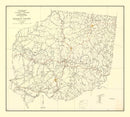 Vintage Map of Hickman County, Tennessee 1926