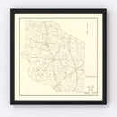 Vintage Map of Gibson County, Tennessee 1937