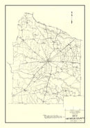 Vintage Map of Haywood County, Tennessee 1937