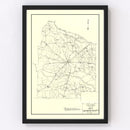 Vintage Map of Haywood County, Tennessee 1937