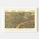 Vintage Map of Nashville, Tennessee 1958
