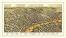 Vintage Map of Nashville, Tennessee 1958