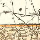 Vintage Map of Tennessee 1920
