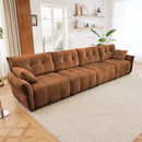 Modern Sofa & Pillows, Textured Cover, High Rebound Cushions by HouseOfZazla