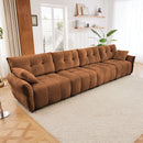 Modern Sofa & Pillows, Textured Cover, High Rebound Cushions by HouseOfZazla