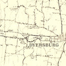 Vintage Map of Dyer County, Tennessee 1936
