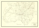 Vintage Map of Dyer County, Tennessee 1936