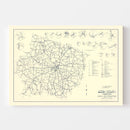 Vintage Map of Maury County, Tennessee 1951