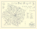 Vintage Map of Maury County, Tennessee 1951