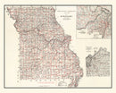Vintage Map of Missouri 1911