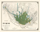 Vintage Map of Saint Louis, Missouri 1884
